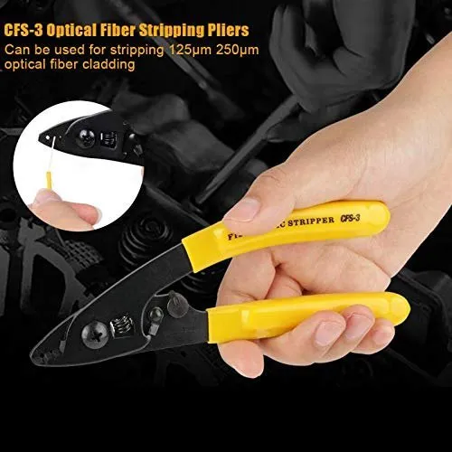 Fiber Optic Stripper CFS-3 – Precision Tool for 125µm Fiber with Comfort Grip (Yellow, 6 Inch) 5