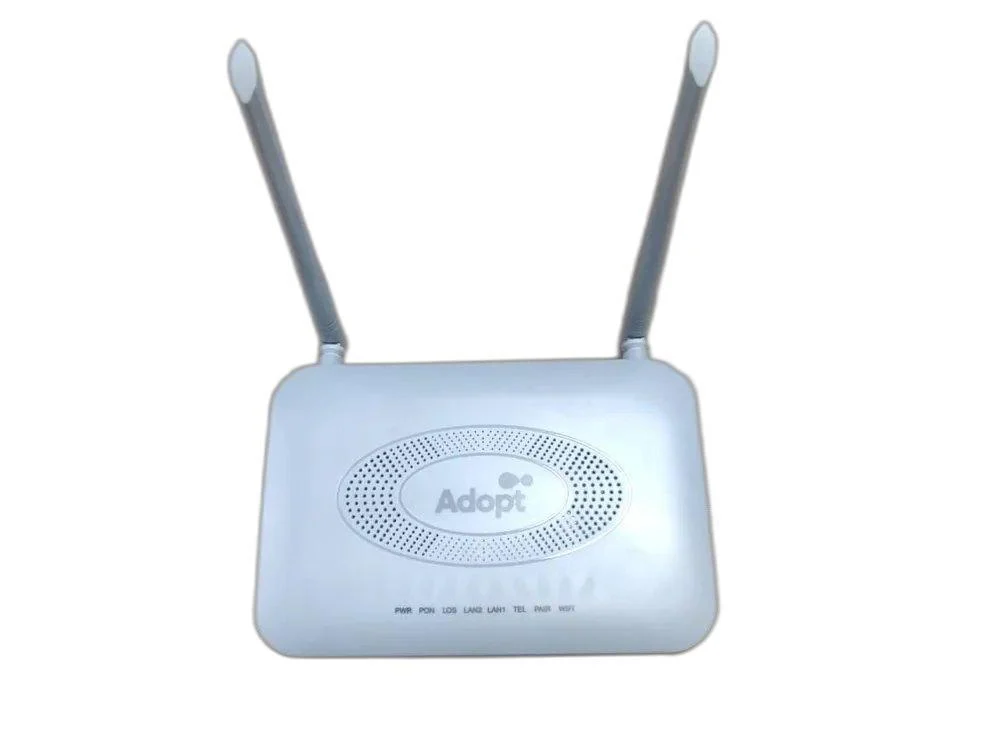 Adopt AD2X-1111 XPON ONT | 300Mbps Single Band Wireless Router | Dual Mode EPON/GPON | 2 Antennas, 2 Ports, VoIP Support (White)