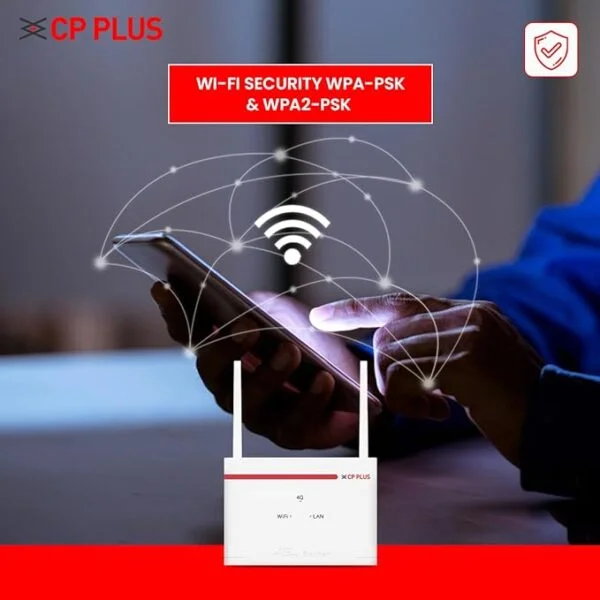 CP PLUS CP-XR-DE21-S 4G LTE Router with Dual Antenna, 2.4GHz Wi-Fi, WPS/Reset Button, FDD/TDD-LTE/WCDMA Support 5