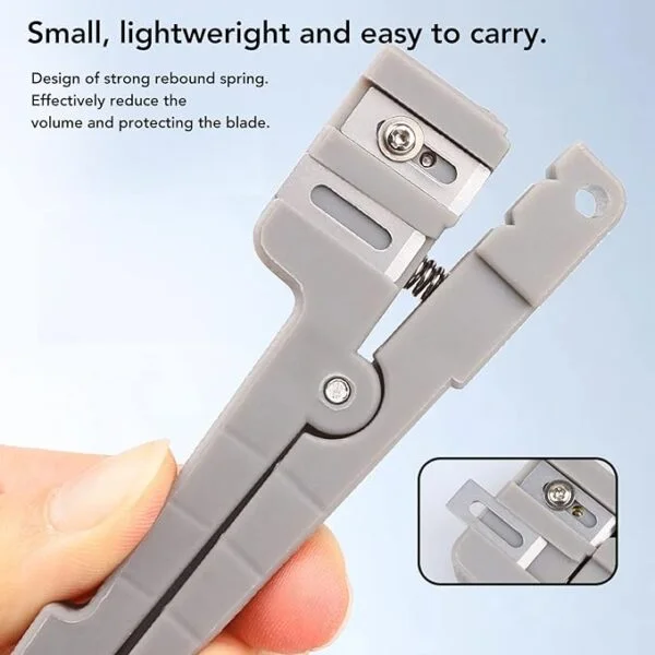 Coaxial Cable Stripper, 45-163 Fiber Optic Jacket Stripper Coaxial Stripper Cable Stripping Cutter Tool Wire Stripping Tool, Wire Strippers 2