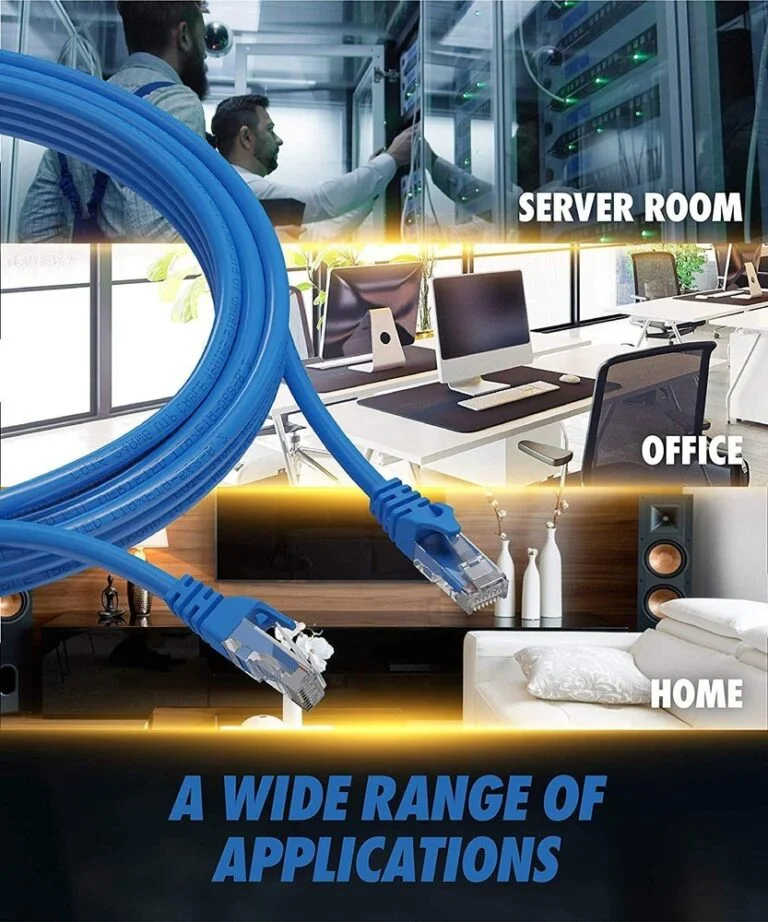 Cat5e Ethernet Patch/Lan Cable With Gold Blue, 4 Pair RJ45-1MTR 5