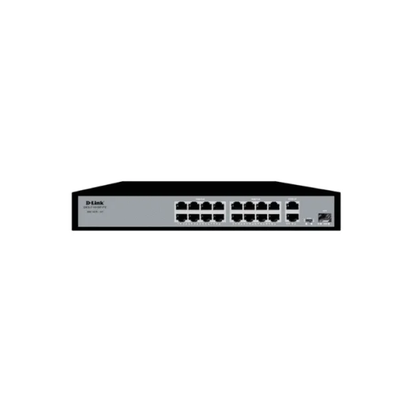 D-Link DES-F1018P-FE 16FE PoE + 2 gigabit Uplink & 1 SFP,250m PoE Switch 2