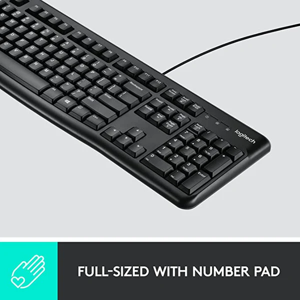Logitech MK120 Wired Keyboard and Mouse Combo – Full-Size Wired Keyboard 4