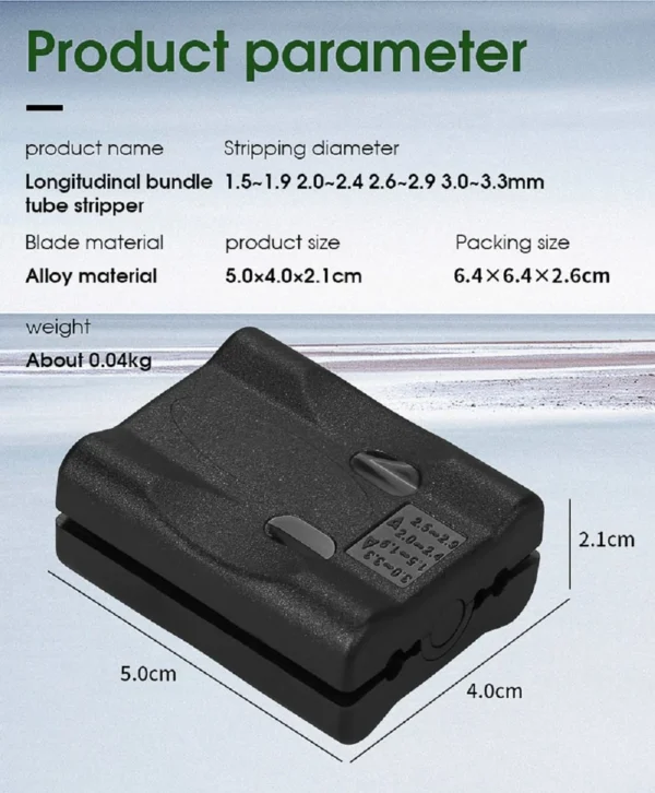 Tube Fiber Stripper – 1.5–3.3mm Longitudinal Cutter for Center Bundle Tube 5