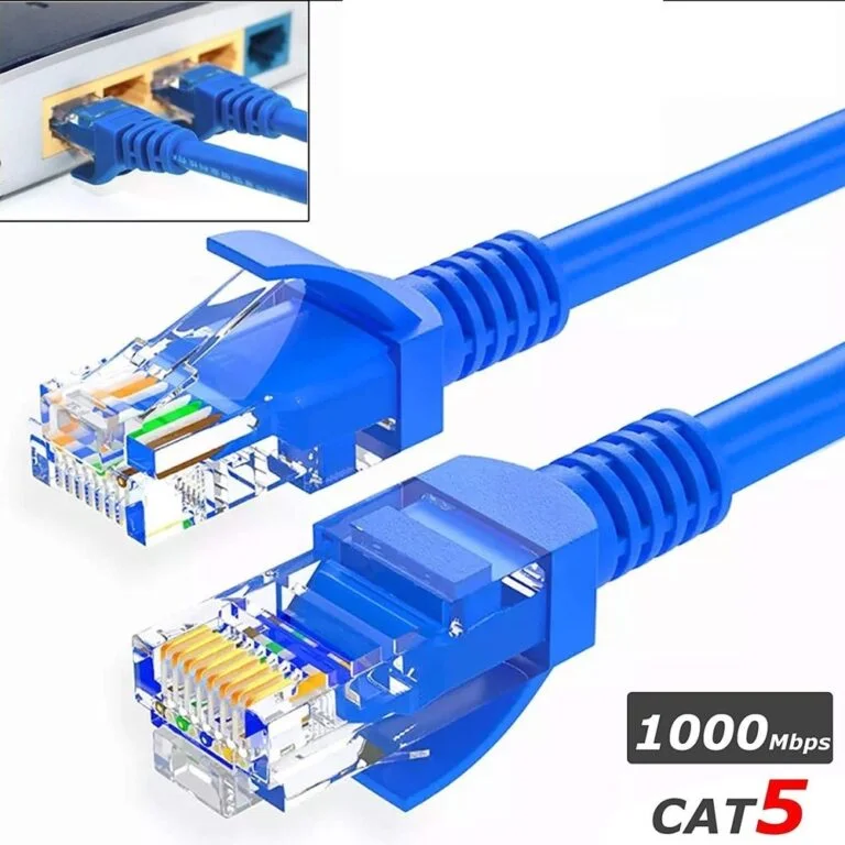 Lan Cable With Gold Blue, 4 Pair RJ45 Connector 1 MTR