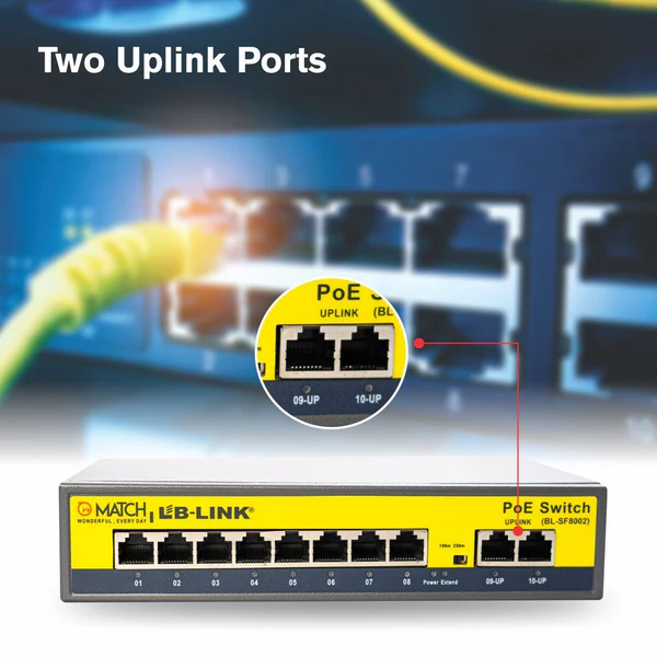 Match LB-Link BL-SF8002 8 Port PoE Switch 4
