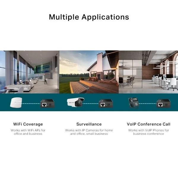 TP-Link TL-POE150S PoE Injector – IEEE 802.3af, 48V Gigabit Ethernet Adapter up to 100 Meters 2