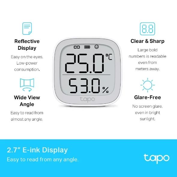 Smart Temperature & Humidity Monitor Tapo T315 New 4