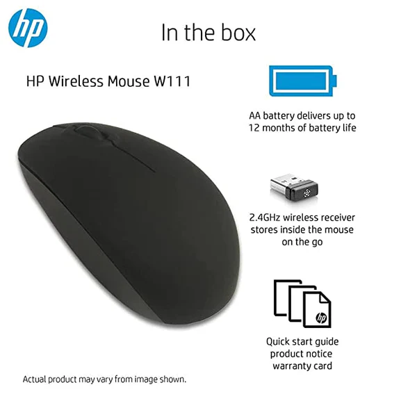 P W111 Wireless Optical Mouse | 1200 DPI | 2.4GHz Ergonomic Design 3