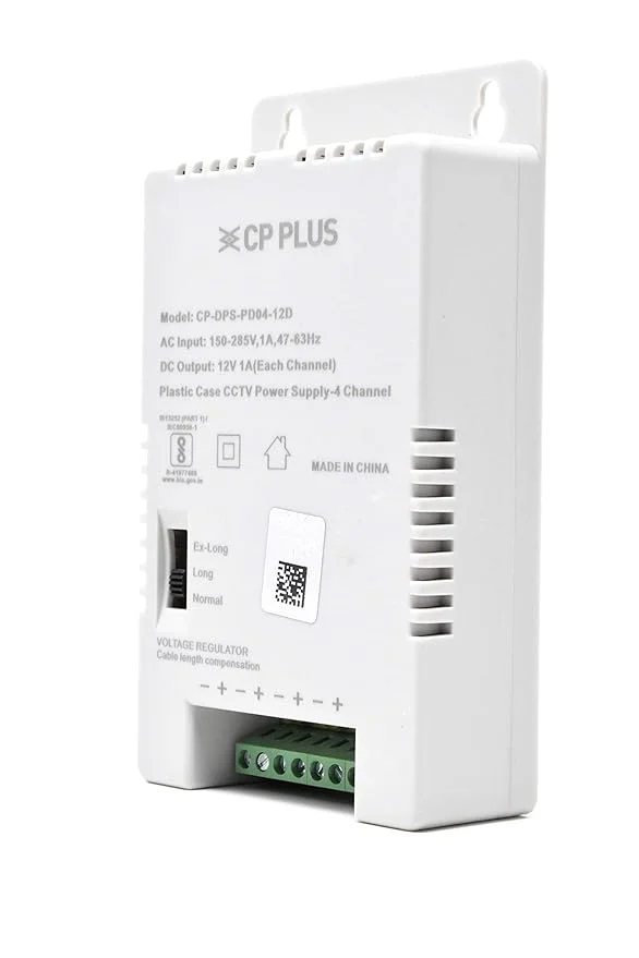 CP PLUS CP-DPS-PD04V3-12D 4 Channel Power Supply – 12V DC Output, CCTV Camera Power Distribution Box, Metal Enclosure, Overload & Short-Circuit Protection 2