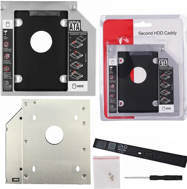 HDD Harddisk Caddy 12.5mm SSD SATA Adapter for Laptop and Notebook 3