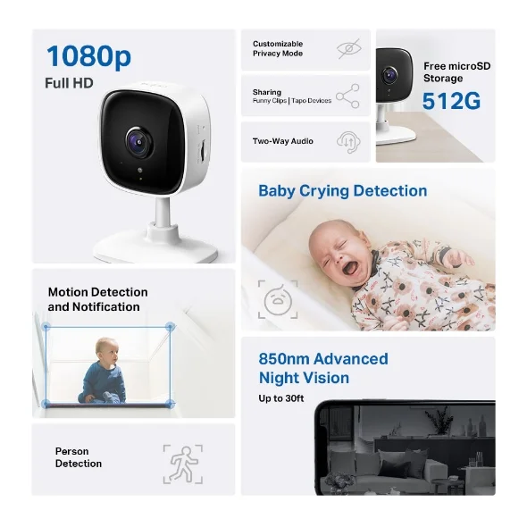 Smart WiFi Cameras Tp-Link TAPO C100 2