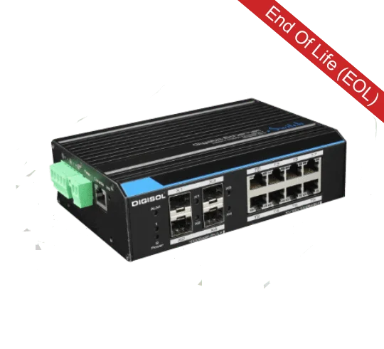 Digisol DG-IS4512E – Digisol L2 Managed Din-Rail Industrial Gigabit Switch