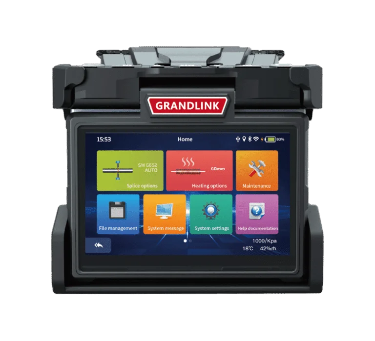 Grandlink GLK14 Fiber Optic Splicing Machine with 5-Inch Touch Screen & 420X Zoom
