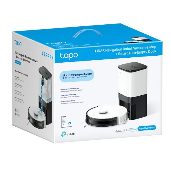Robot Vacuums Tapo RV30 Plus New LiDAR Navigation Robot Vacuum & Mop 6