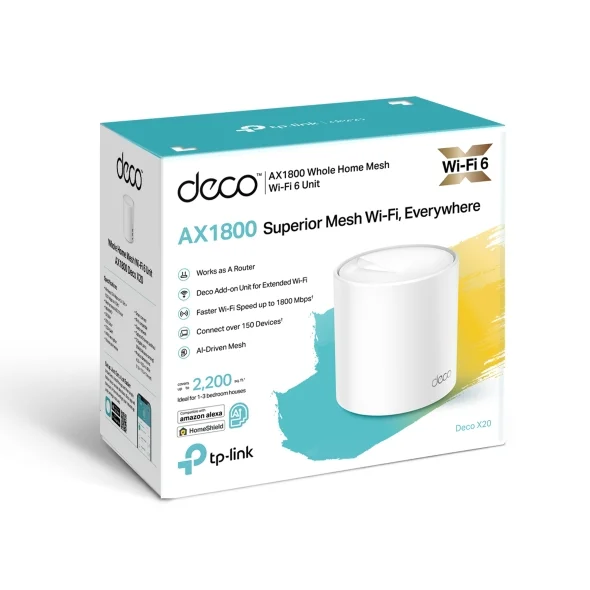 Home Mesh WiFi 6 TP-Link Deco X20 AX1800 PACK OF 1 2