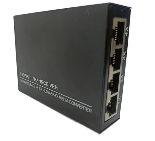 TRICOM Fiber Media Converter 4 RJ45 To Fiber Gigabit Dual Fiber 2