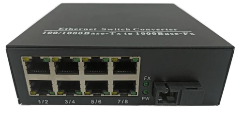 TRICOM 8 RJ45 TO Gigabit Fiber Media Converter 1000mbps SMSF