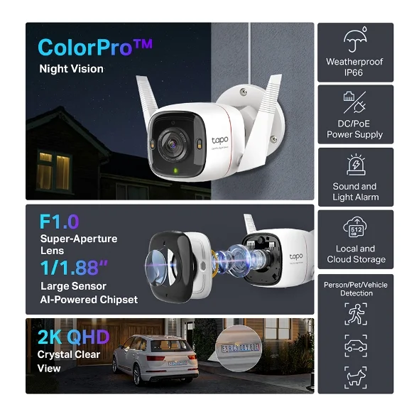 Smart WiFi Cameras TP-Link Tapo C325WB V2 3