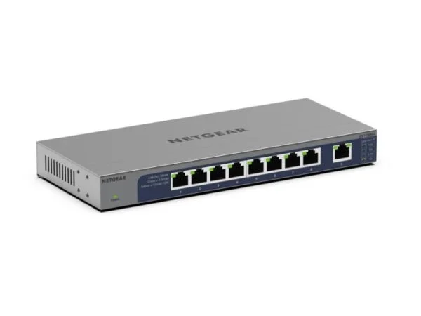 NETGEAR (GS108MX) 8-Port Gigabit Ethernet Unmanaged Switch with 1 dedicated 10G/Multi-Gig Port 2