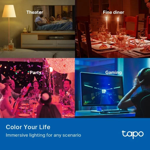 Smart Wi-Fi Light Bulb, Multicolor Tapo L530B 2