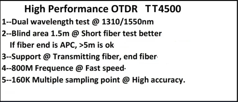 Techtest TT4500 OTDR – Dual Wavelength Optical Time Domain Reflectometer 5