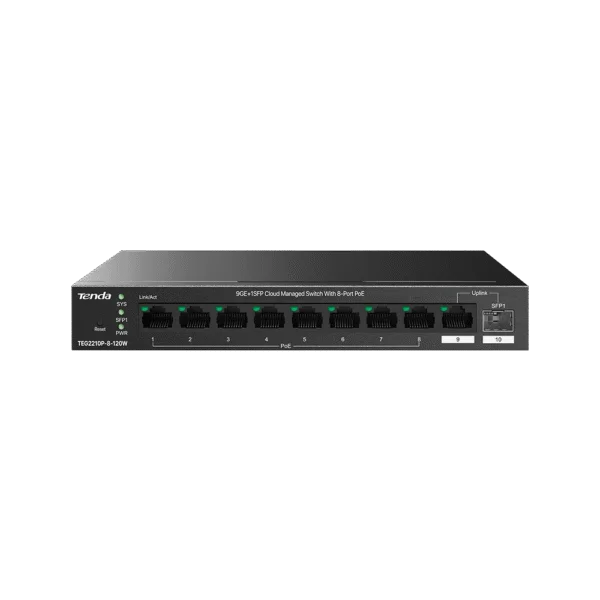 Cloud Switches Tenda TEG2210P-8-120W 9GE+1SFP