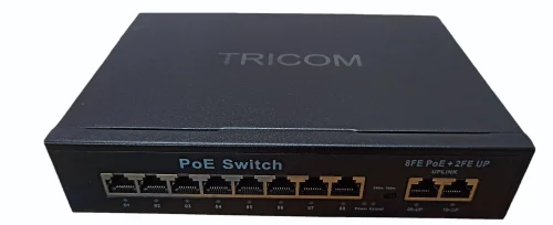 TRICOM POE Switch 8+2 All Megabit Switch