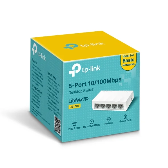 Desktop Switch TP-Link LS1005 5-Port 10/100Mbps 3