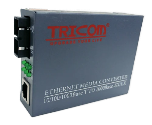 TRICOM Media Converter GS03 10/100/1000 Mbps GIGA Single Mode Dual Fiber 4
