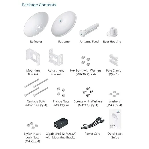 Ubiquiti PBE-5AC-500 PowerBeam – 5 GHz 27 dBi High-Performance airMAX ac Bridge for Long-Range Outdoor Wireless Links 4