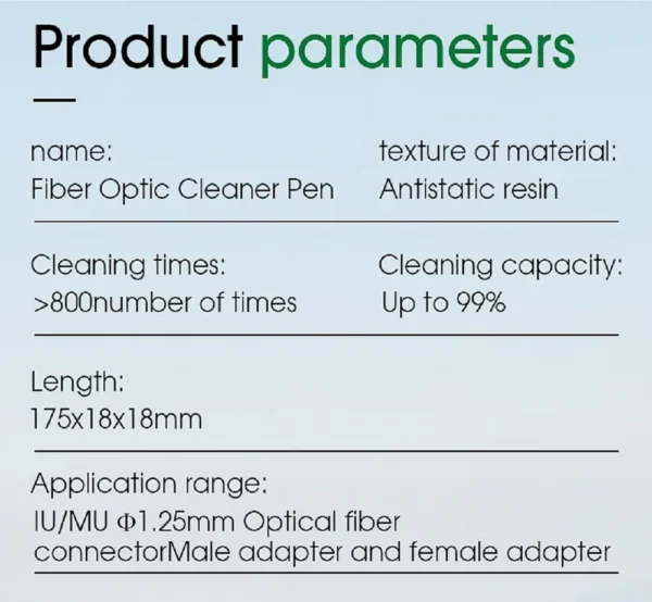 Optic Cleaner Pen – Manual Fiber Optic Cleaning Tool 6