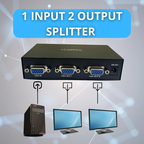 MATCH LB-LINK BL-VG2SL VGA splitter 2 port 3