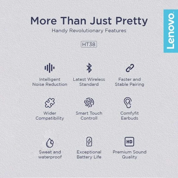 Lenovo HT38 True Wireless Earbuds TWS 4