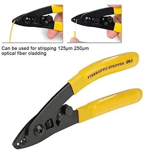Fiber Optic Stripper CFS-3 – Precision Tool for 125µm Fiber with Comfort Grip (Yellow, 6 Inch) 4