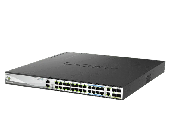 D-Link DMS-3130-30PS 30-Port Layer 3 Stackable Multi-Gigabit Managed PoE Switch 4