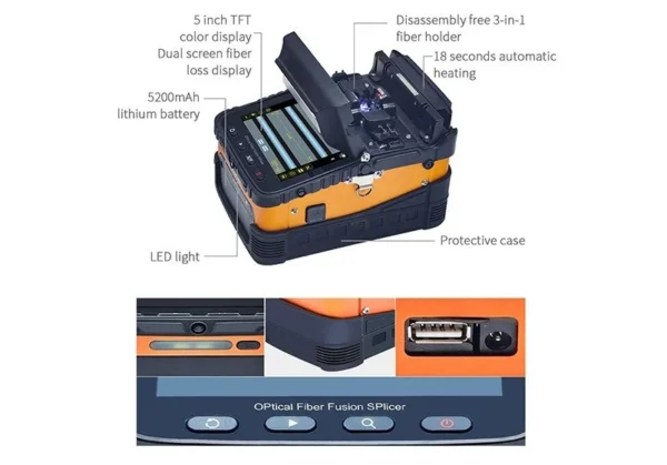 Signal Fire AI-5 AI Fusion Splicer – Fully Automatic, 5200mAh Battery, GPS & Bluetooth 4