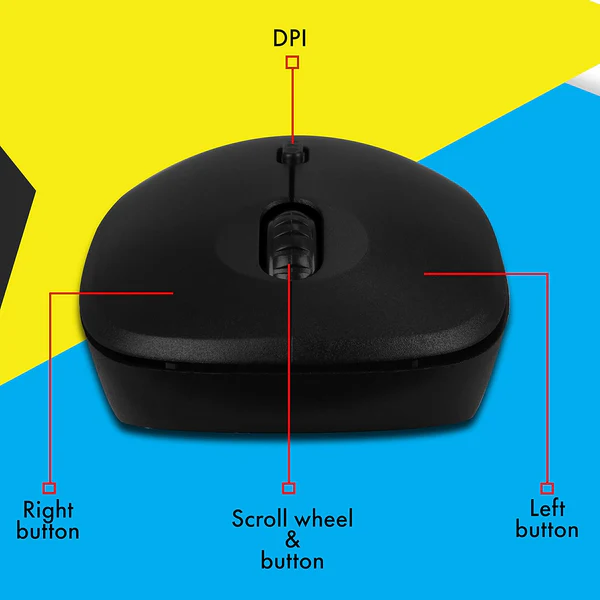 ZEBRONICS Zeb-Bold Wireless Mouse – 2.4GHz, 1600 DPI, 4 Buttons 2
