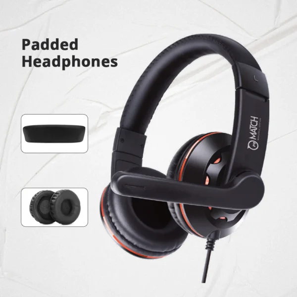 Match LB-LINK M-UH1 USB wired Headphone 6