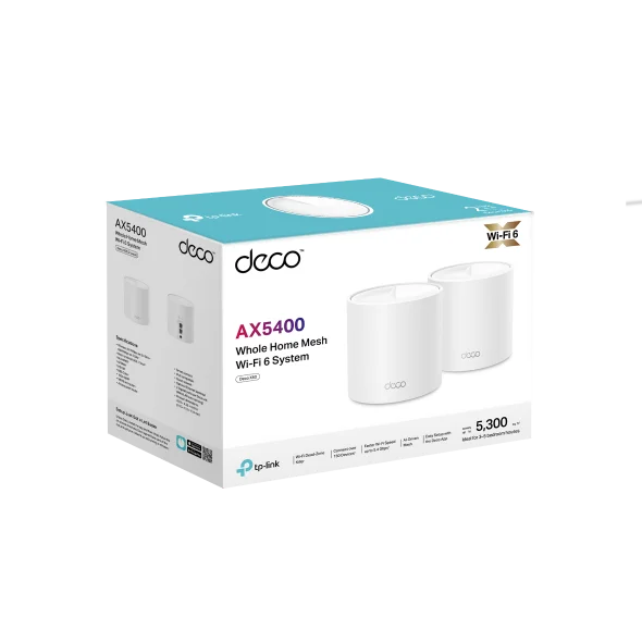 Home Mesh WiFi 6 Tp-Link Deco X60 AX5400 pack of 2 3