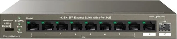 Tenda TEG1110PF-8-120W 9GE+1SFP Ethernet Switch With 8-Port PoE 2