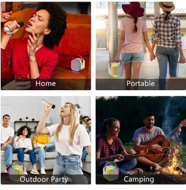 Classic Bluetooth Speaker with Karaoke Mic – Wireless, IP66 Water Resistant 5