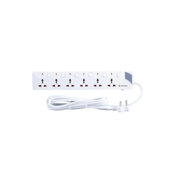 Lapcare 6 Way Extension Socket Board with Spike Buster & Surge Protector