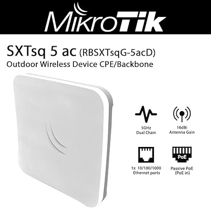 Mikrotik SXTsq 5 AC RBSXTsqG-5acD – Long-Range 5 GHz Wireless CPE for Outdoor Networks 4