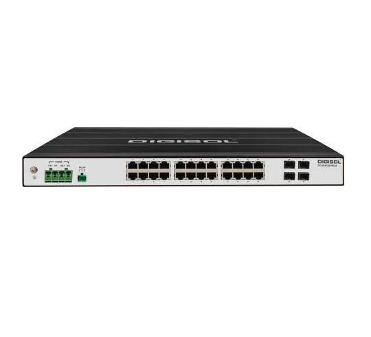 DIGISOL 24-Port Gigabit + 4G SFP L2 Managed Industrial PoE Switch – DG-IS4528HPDA