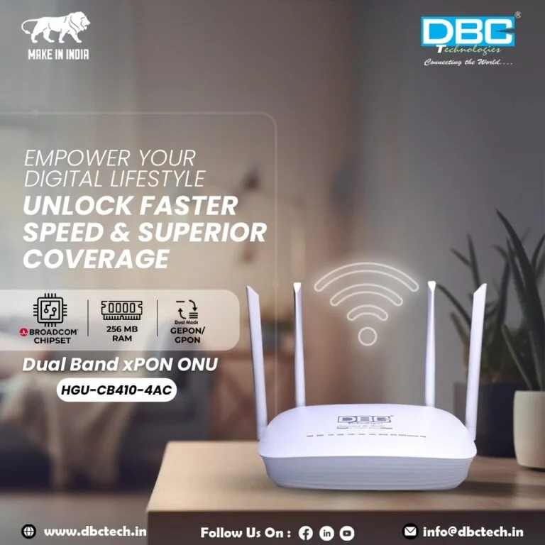 DBC Dual Band 1200Mbps XPON ONT Wifi Router with Voice Port HGU-CB410-4AC 2