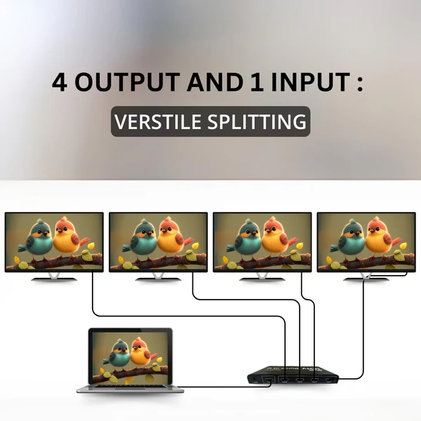 Match LB-Link MODEL NO :HDMS04 4 PORT HDMI SPLITTER 2