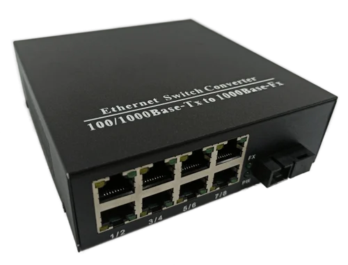 TRICOM 8 RJ45 TO Gigabit Fiber Media Converter 1000mbps SMSF 4