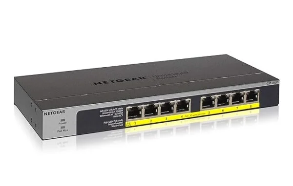 NETGEAR (GS108LP) 8-Port Gigabit Ethernet PoE+ Unmanaged Switch with FlexPoE (60W)