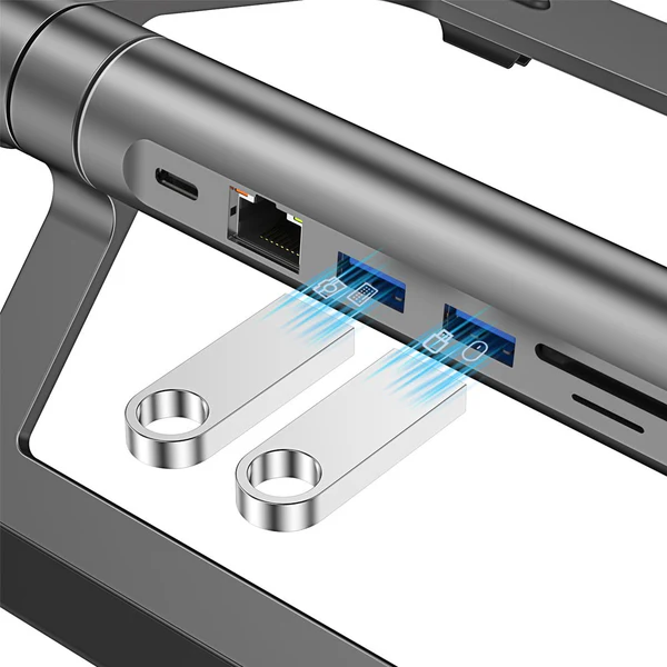 WiWU A821CH Laptop Stand with 8-in-1 Docking Station 3